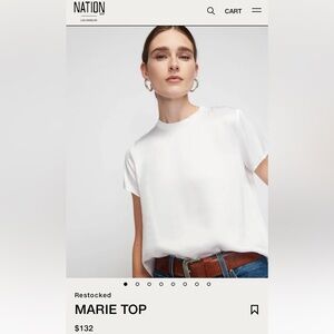 Nation LTD Marie Top in White, XS